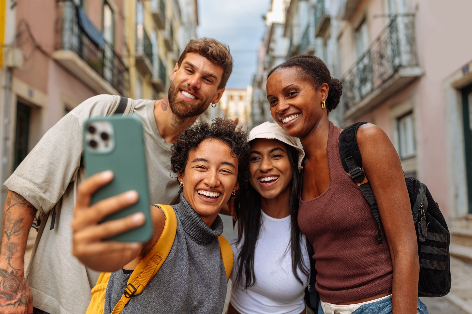 Friends Enjoying a City Adventure Together